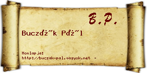 Buczák Pál névjegykártya